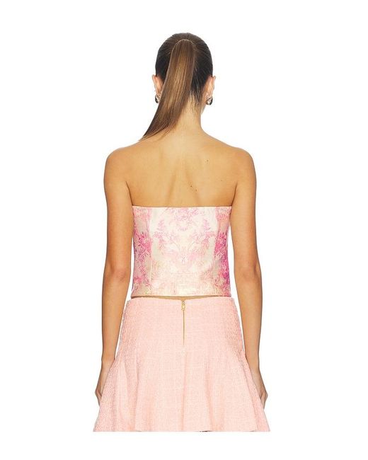 Alice + Olivia Pink Kelcey Strapless Vest