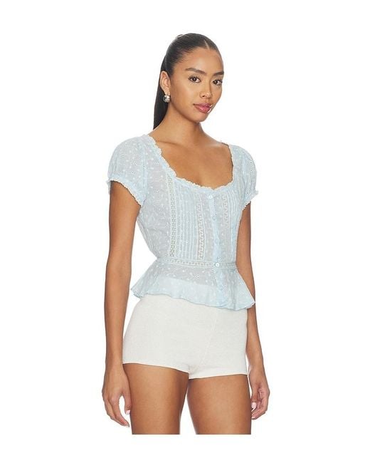 Rixo White Sandi Top
