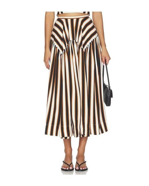 Amanda Uprichard White Spencer Midi Skirt