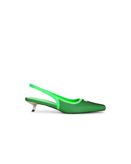 Dirt Green Slingbacks