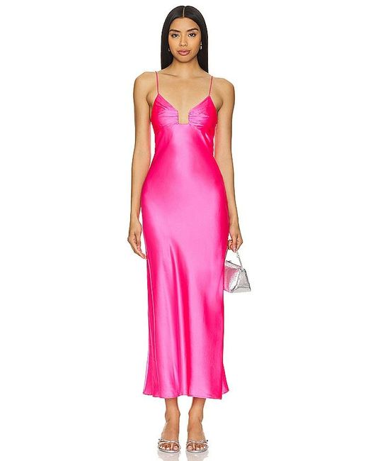 Susana Monaco Pink Silk Midi Dress