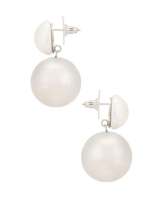 petit moments White Ohrringe Mit Perlenkugeln