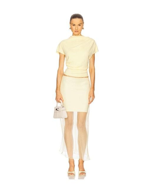 Line & Dot Yellow X Revolve Denman Midi Skirt