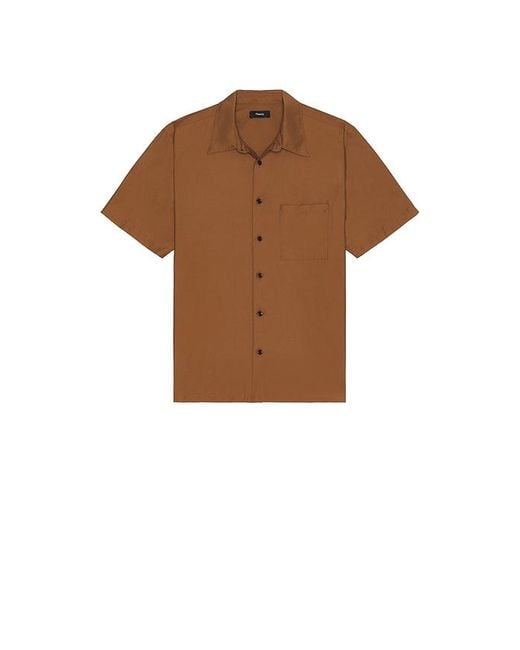 Theory Brown Noll Short Sleeve Shirt for men