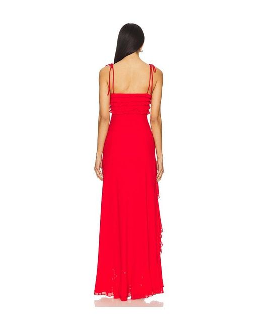 MAJORELLE Red Charrisse Gown