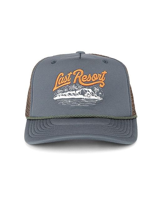 HEMLOCK HAT CO. Blue Last Resort Foam Trucker Hat for men