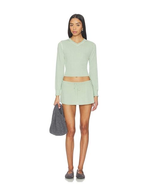 Frankie's Bikinis Green Eli Knit Sweater
