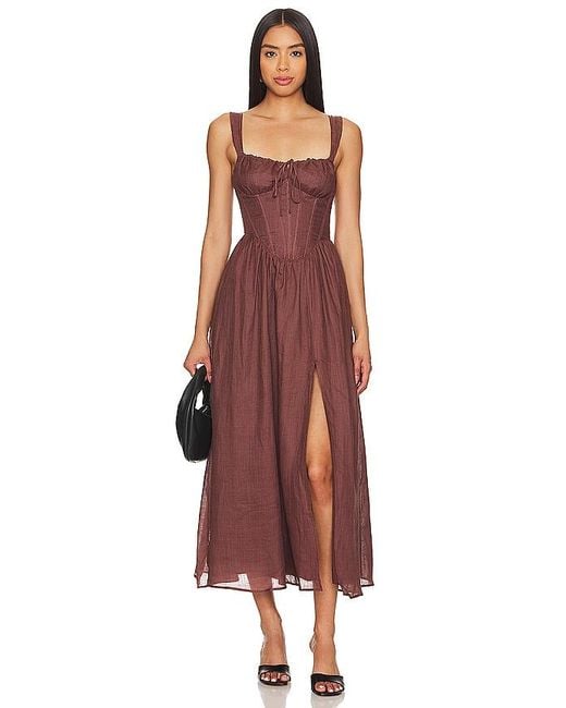 Bardot Red X Revolve Esra Midi Dress