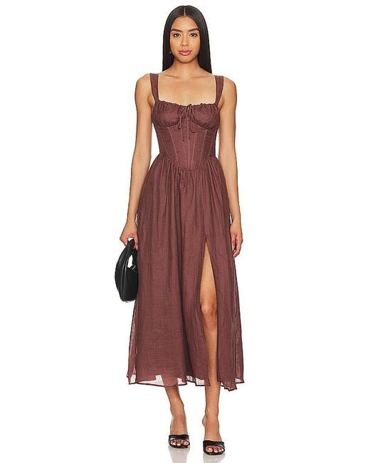 Bardot Red X Revolve Esra Midi Dress