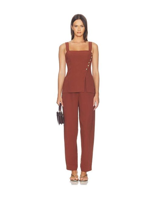 Amanda Uprichard Red Bernice Pants