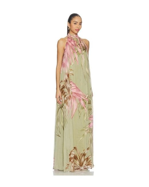 Rococo Sand Natural Flared Maxi Dress