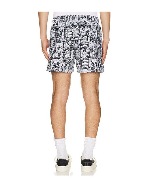 Ryoko Rain Blue Snakeskin Shorts for men
