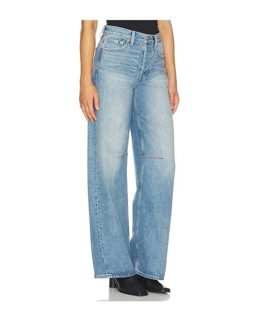 Pistola Blue Sydney High Rise Bowed Wide Jeans