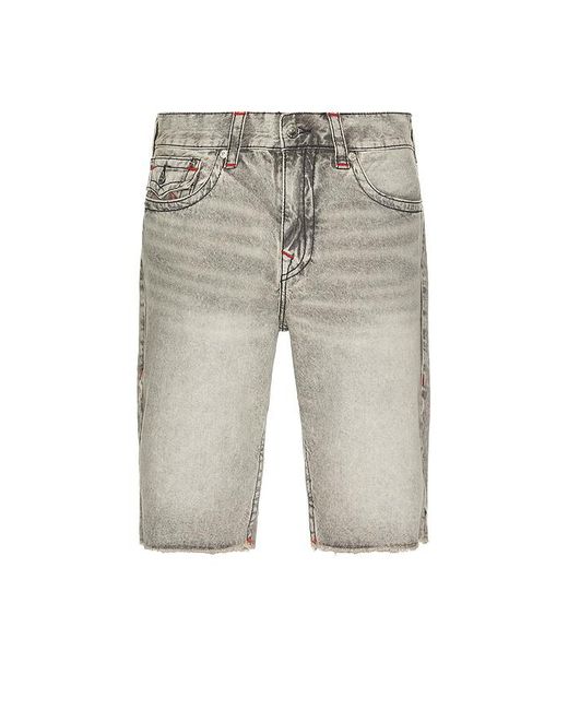 True Religion White Ricky Flap Short Fray Hem Short for men