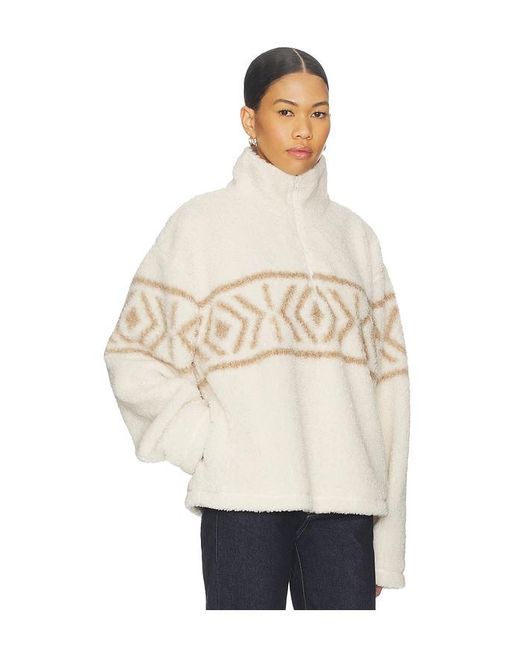 Lovers + Friends Natural Dani Half Zip Pullover