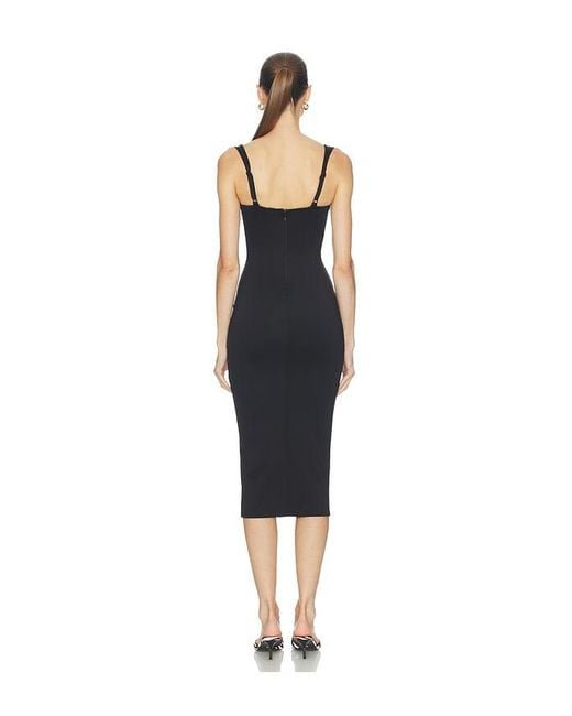 GOOD AMERICAN Blue Sculpting Sweetheart Midi Dress