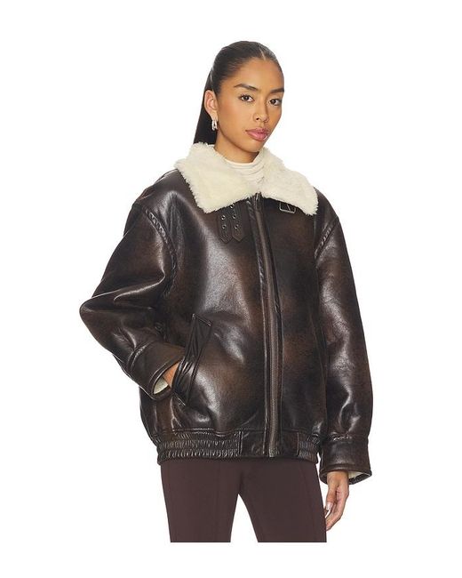 superdown Black Georgiana Faux Leather Jacket