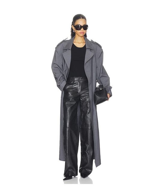 MOTHER OF ALL Blue Brooklyn Long Trench Coat