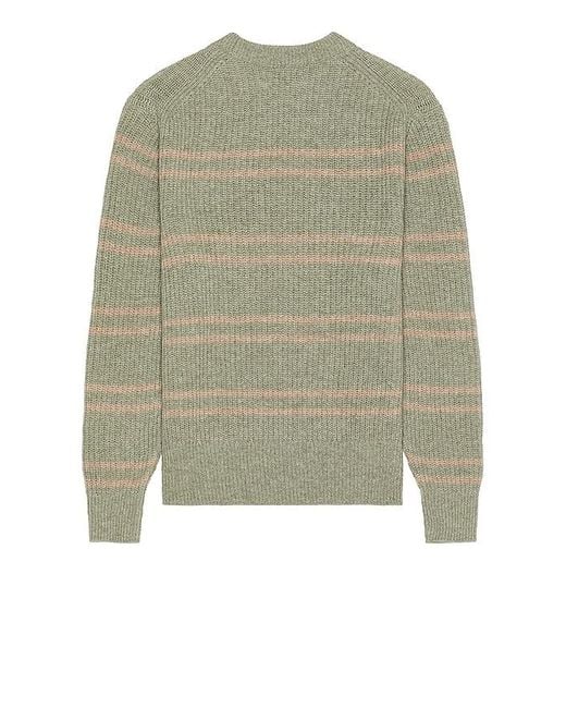 Nudie Jeans Green Gurra Striped Sweater for men