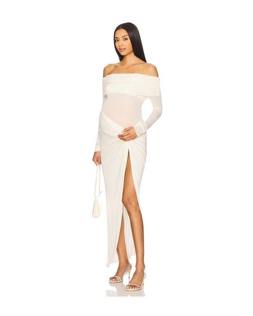 BUMPSUIT White Off The Shoulder Mesh Top