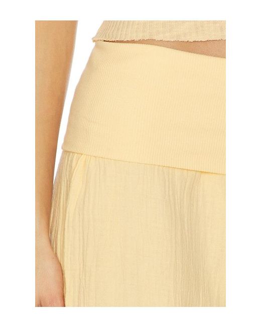 Bobi Natural Fold Over Waist Beach Pant