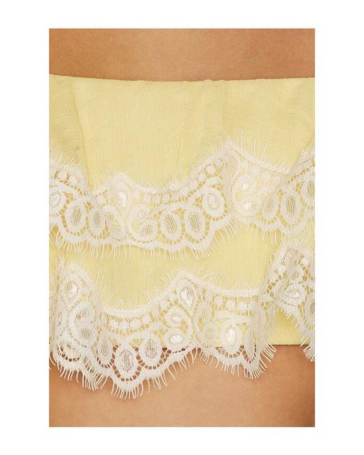 Hemant & Nandita Natural Ruffle Top