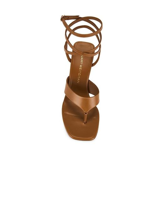 Stuart Weitzman Multicolor Vinnie Wrap Thong Sandal 85