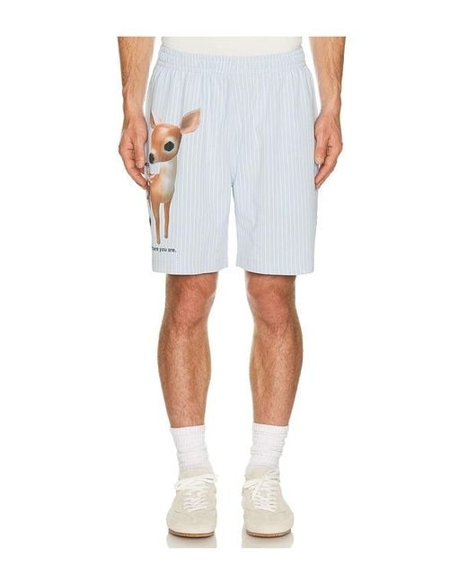 Pleasures White Pet Shorts for men