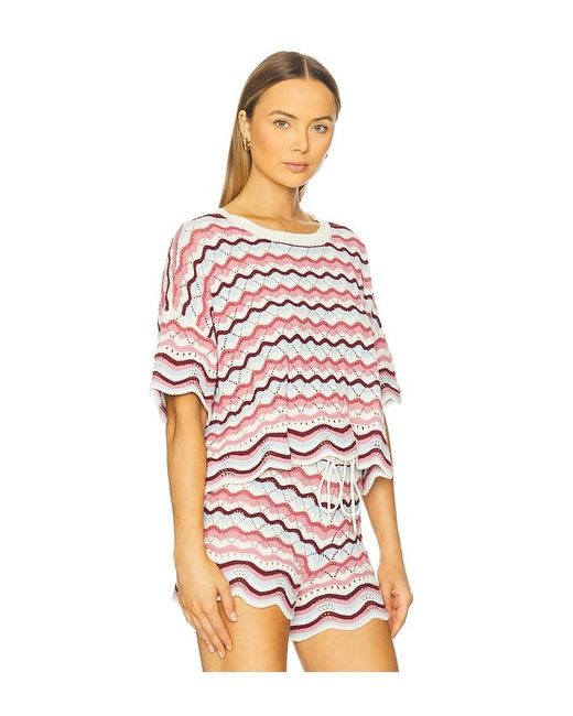 LSPACE Red Sunchaser Top