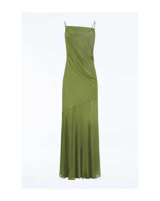 REVOLVE LOS ANGELES Green Siagre Silk Backless Gown