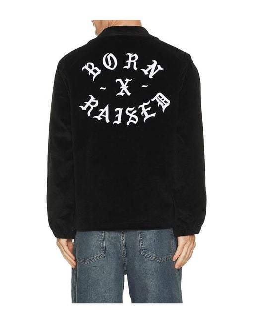 Born X Raised Zine Corduroy Coach Jacket in Black for Men | Lyst UK