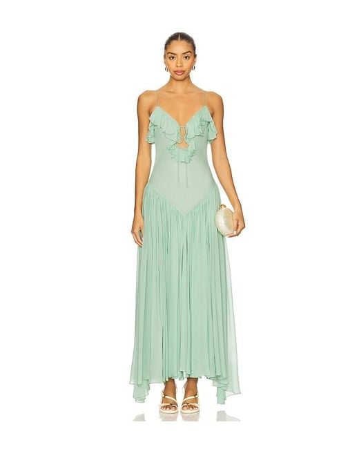 De La Vali White Harmattan Midi Dress