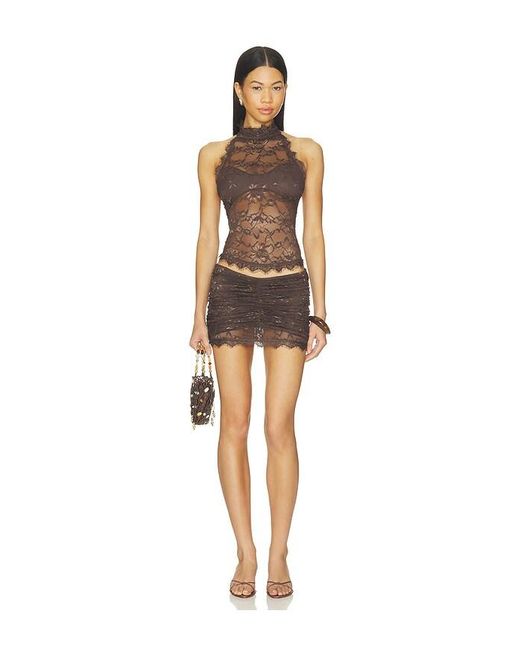OW Collection Black Selah Mini Skirt