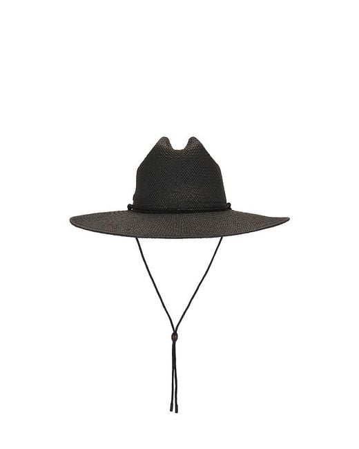 HEMLOCK HAT CO. Black Las Olas Packable Lifeguard for men