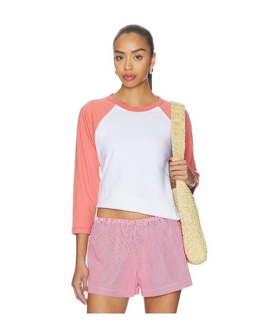 Leset Red Margo Baseball Tee