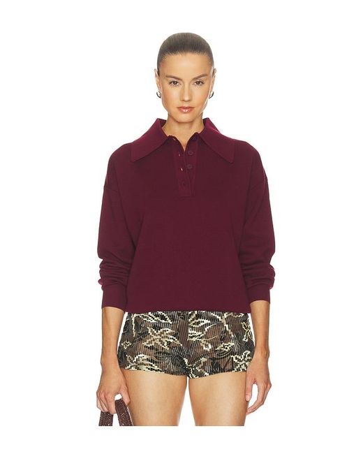 ALÉMAIS Red Claudia Knit Polo