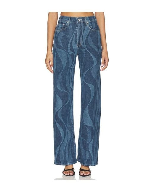 Mother Blue The Lasso Sneak Jeans