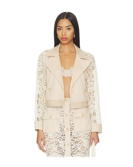 L'Agence Natural 'Agence Novelle Lace Sleeve Trench