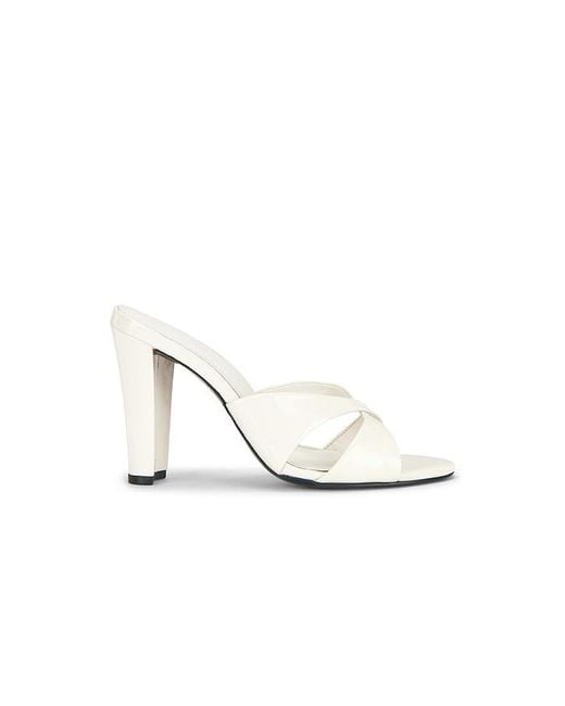 Black Suede Studio White Aika 95 Sandal