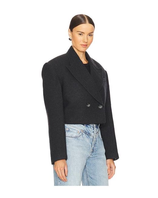 GRLFRND Black X Emily Gemma The Short Coat