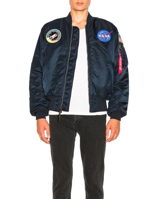 Cazadora nasa ma 1 Alpha Industries de Tejido sintético de color Azul para  hombre | Lyst