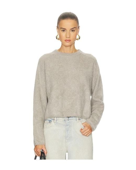 Soft Goat Natural Brushed Crewneck Sweater