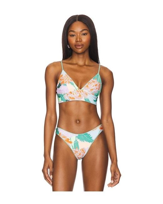 Maaji Tropic Lei Mirage Long Line Triangle Bikini Top main image 1