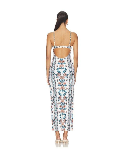 Montce White Petal Long Slip Dress