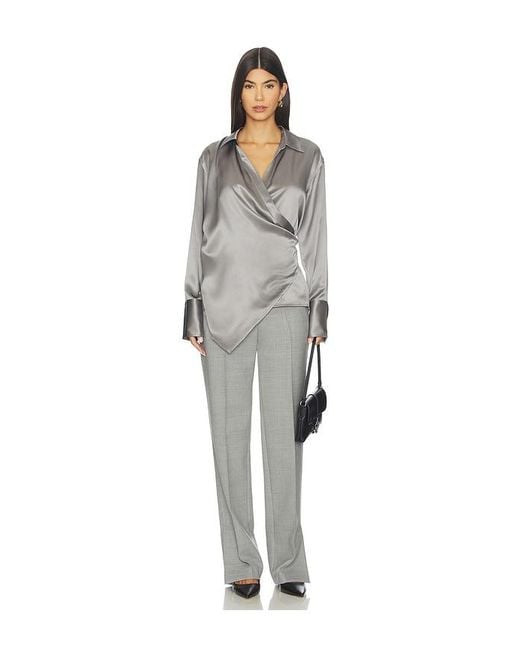 Helmut Lang Gray Low Rise Trouser