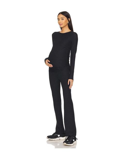 Beyond Yoga Black Spacedye Practice Maternity Pant