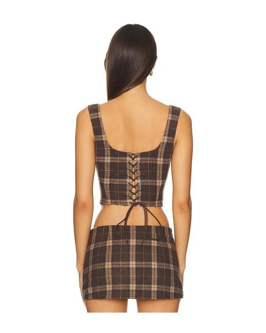 GUIZIO Multicolor Chamonix Tartan Corset