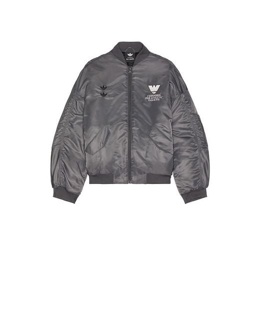 Adidas Originals Gray X Willy Chavarria Bomber Jacket for men