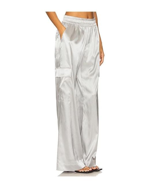 Heroine Sport White Satin Cargo Pants