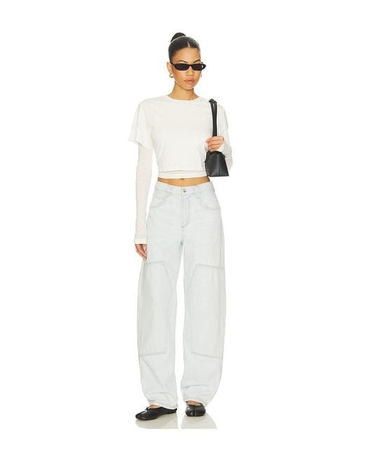 Agolde White Laria Pierced Jeans